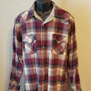 Vintage Pendleton Mens XL Wool Pearlsnap Shirt